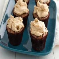 Brownie Cupcakes with Peanut Butter Frosting image