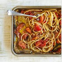 Roast tomato pasta with breadcrumbs & ricotta image