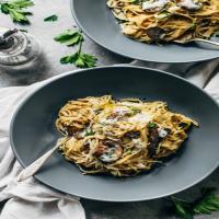 PASTA - Creamy Garlic Herb Mushroom Spaghetti Recipe - (4.3/5) image