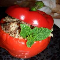 Moroccan Spiced Lamb Stuffed Bell Peppers image