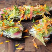 Spring Vegetable Tartine with White Anchovies_image