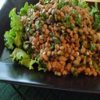 Lentil and Spinach Salad With Onion, Cumin and Garlic image