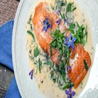 Slow-Roasted Salmon with Herb Sauce image