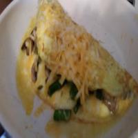 Mushroom, Asparagus, And Cheese Omelet image