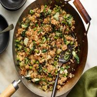 Gingery Fried Rice With Bok Choy, Mushrooms and Basil_image