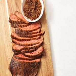 Giddy-Up Steak with Onion-Date Compote image