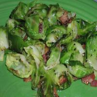 Brussels Sprout Leaves With Bacon image