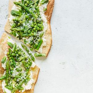 Asparagus, pea & ricotta flatbreads_image