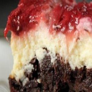 100% Whole Grain Strawberry Cheesecake Brownies_image