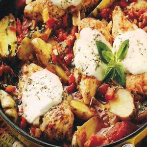 Oven Roasted Tuscan Style Chicken with Fingerling Potatoes image