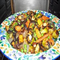 Roasted Brussels Sprouts Medley With Nori Strips_image