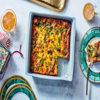 Cowboy Breakfast Casserole with Sausage and Spinach image