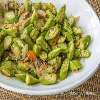 Ginisang Okra with Fish Flakes Recipe_image