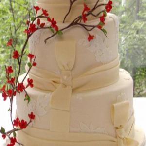 Cinnamon Vanilla Wedding Cake with Mexican Hot Chocolate Buttercream image