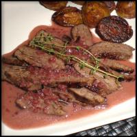 Bavette (Flap) Steak With Beurre Rouge & Roasted Potatoes_image