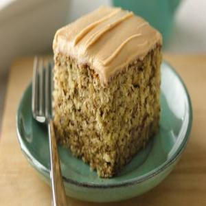 Banana-Nut Cake with Peanut Butter Frosting image