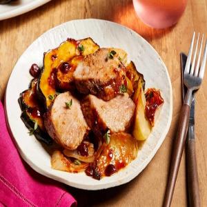 Cranberry-BBQ Pork with Squash and Apples_image