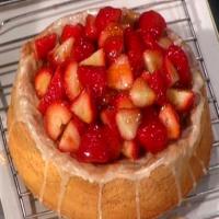 Lemon Sponge Cake with Glazed Strawberries image