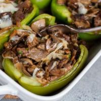 Philly Cheesesteak Stuffed Peppers - Optavia Lean and Green_image