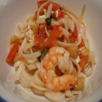 Spaghetti With Shrimp, Chickpeas, and Feta_image