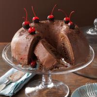 Chocolate-Cherry Brownie Cake_image