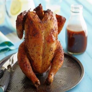 Beer Can Chicken with Cola Barbecue Sauce_image