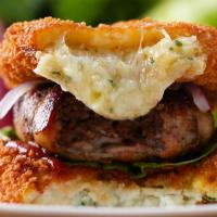 Mashed Potato Bun Bacon Burger Recipe by Tasty image