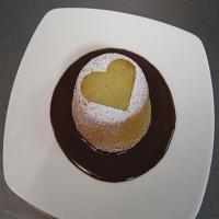Almond Cakes with Chocolate Passion-Fruit Sauce image