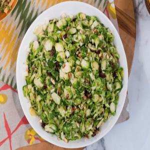 Shaved Brussels Sprouts Salad with Dates, Manchego and Almonds_image