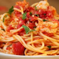 One-Pot Garlic Tomato Shrimp Pasta Recipe by Tasty image