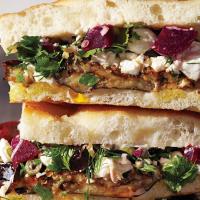 Roasted Eggplant and Pickled Beet Sandwiches_image
