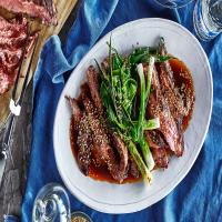 Soy Sauce-Marinated Grilled Flank Steak and Scallions image