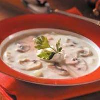 Thick & Creamy Homemade Cream Of Mushroom Soup image