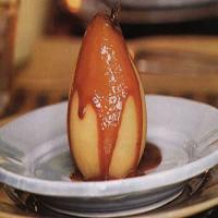 Poached Pears with Spiced Caramel Sauce image