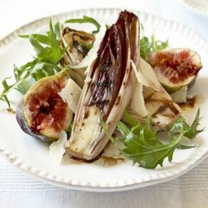 Griddled chicory with figs & bitter leaves image
