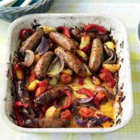 Sausage, Potato And Red Pepper Bake Recipe_image