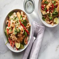 Rice Noodles and Tofu in Peanut Sauce image