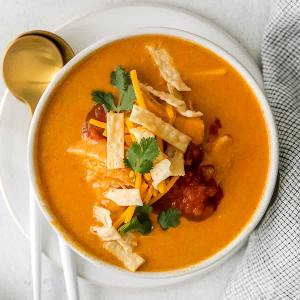 Chilis Chicken Enchilada Soup (Tastes Just like Chilis!) - Fit Foodie Finds_image