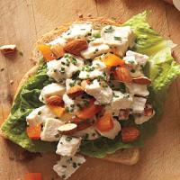 Chicken Salad with Apricots and Almonds Sandwich_image