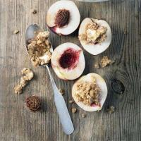 Baked nectarines with almonds & Marsala image