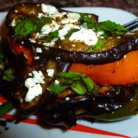 Grilled Eggplant and Peppers with Feta_image