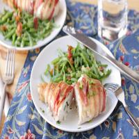 Philly Bacon Wrapped Chicken With Fried Green Beans_image