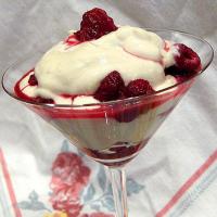 Blueberries or Raspberries With Cream image