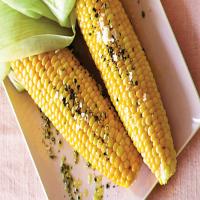 Corn on the Cob with Olive Oil and Pepper image