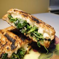 Grilled Brie Sandwiches With Greens and Garlic image