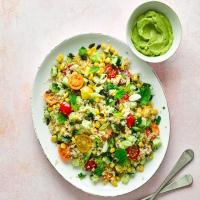 Quinoa salad with avocado mayo image