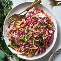 Winter cabbage & fennel slaw with pomegranate image