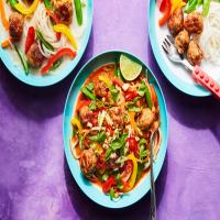 Ginger Turkey Meatballs with Coconut Broth and Noodles image