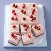 Frozen raspberry & white choc cheesecake image