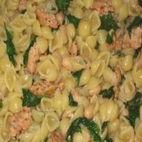 Pasta Shells With Beans, Greens, and Sausage image